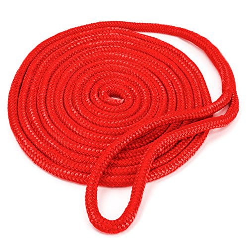 Tools Marine Rope Line with 10 Loop for Boat Mooring Jet Ski /& Watercraft Accessories Essentials Crown Sporting Goods 15-Foot Double Braided 3//8 Thick Nylon Dockline